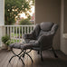 Tiita Lazy Chair with Ottoman, Comfy Reading Accent Chair, Dark Grey
