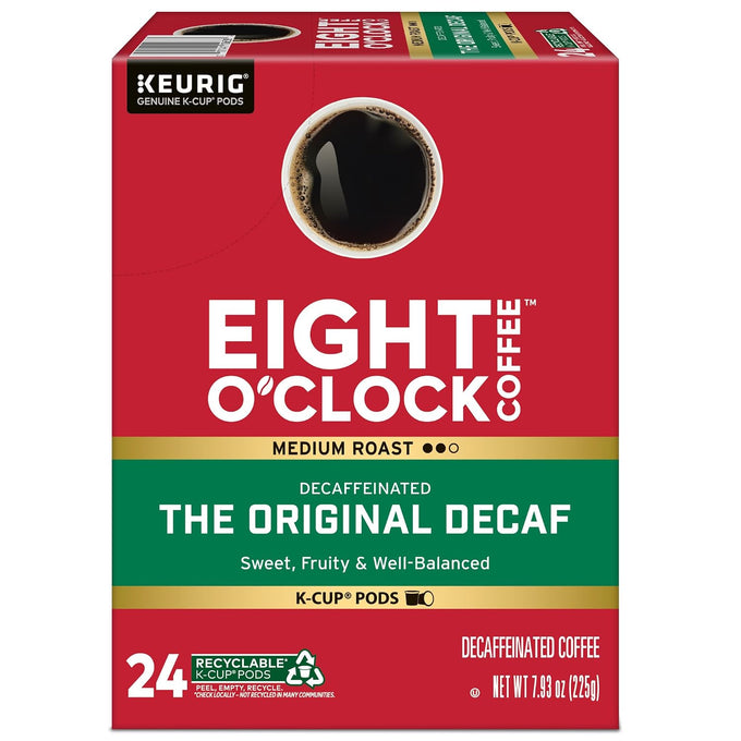 Eight O'Clock Coffee The Original Decaf, Single-Serve K-Cup Pods, Medium Roast, 96 Count