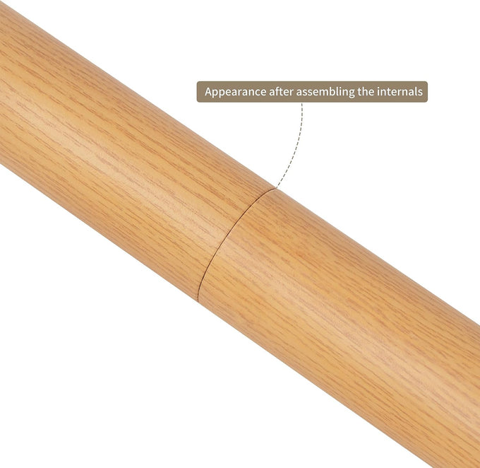 8 FT Handrails for indoor&outdoor stairs,deck,slope,Modern Aluminum Handrail Set, Wall-Mounted with Zinc-Alloy Brackets，Crafted from aluminum alloy (not solid wood) rust-free (Cherry Wood Grain, 8 FT)
