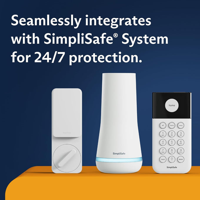 SimpliSafe Smart Lock Series 2 (White) for The Gen 3 Home Security System
