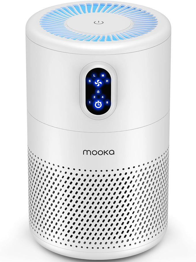 MOOKA Air Purifiers for Home Room up to 1076ft², True HEPA Filter, B-D02L