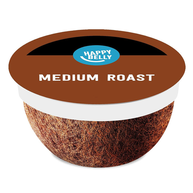 Amazon Brand - Happy Belly Medium Roast Compostable Coffee Pods, Compatible with K-Cup Brewer, 96 Count