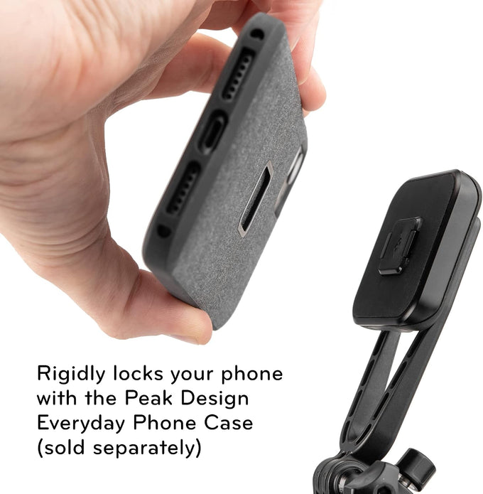 Peak Design Mobile Creator Kit, Black, Aluminum Body, SlimLink Connects to Peak Design Mobile Cases, MagSafe Compatible, Minimalist Design, Phone Mount for iPhone, Samsung and Google Pixel Phones
