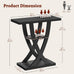 FAVOOSTY 31.5" Entryway Table, 3 Tier Hallway Table, Console Tables, Black