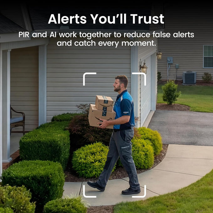 aosu 2K Battery Security Cameras Wireless Outdoor System, 4-Cam-Kit