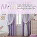 MYSKY HOME Lavender Curtains for Girls,Lilac Purple 52x90,2 Panels