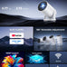 Mini Projector, Portable Projector with Wifi and Bluetooth, Built in Apps