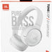 JBL Tune 510BT - Bluetooth headphones with up to 40 hours battery, microphone for call, foldable and comfortable, Android and iOs compatible (White)