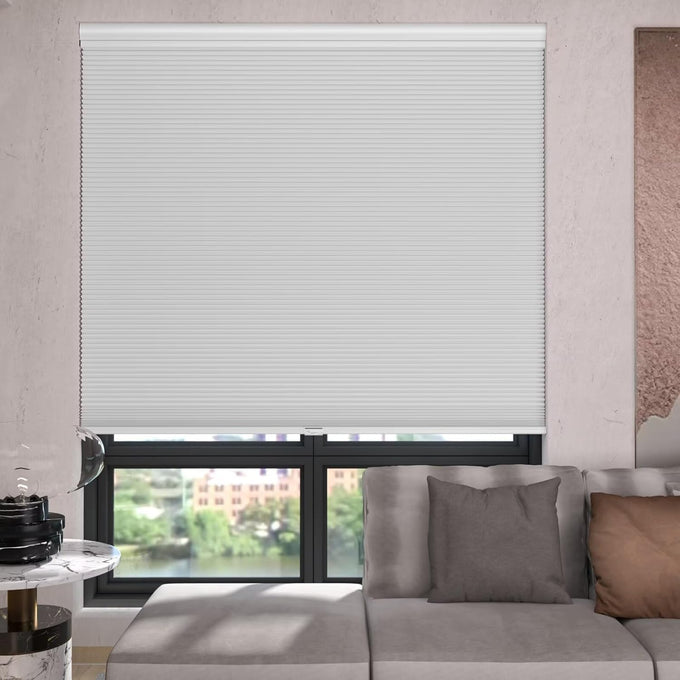 MYshade Top Down Bottom Up（TDBU） Cellular Shades, 1.5 inch Cordless Blackout Honeycomb Pleated Blinds for Windows Home Bedroom Office, Light Control, Thermal Insulated, 40" W x 64" H, White