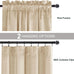 JIUZHEN Beige Velvet Blackout Curtains 52W x 120L 2 Panels with Tiebacks
