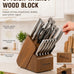 Astercook Knife Set 15 Piece German Steel Kitchen Knife Block Set