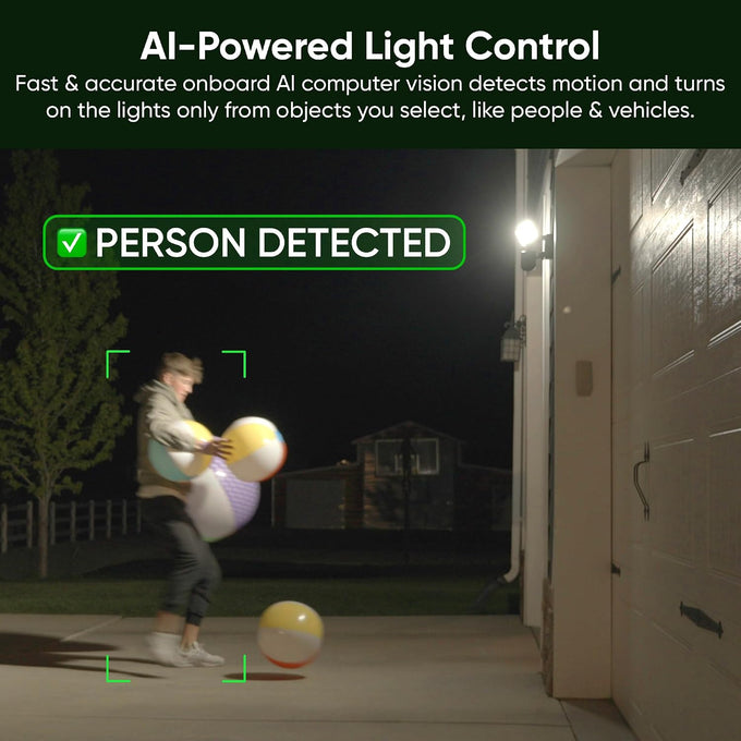 WYZE Floodlight Camera Pro, 2.5K HD Outdoor Security Camera 3000-Lumen LEDs