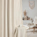 Boho 100% Blackout Curtains 84 Inch 2 Panels Linen Blend Beige