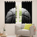 jejeloiu Basketball Gaming Sports Curtains Window Room Decor 52 x 84 Inch