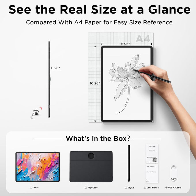 TCL NXTPAPER 11 Plus Android Tablet, 11.5" 2.2K 120Hz Display, 8+256GB
