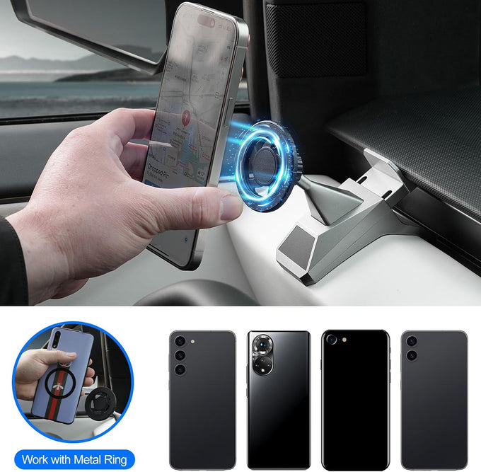 ELECFRESH Magnetic Phone Mount for 2024-2026 Tesla Cybertruck Accessories