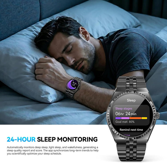 Luxury Smart Watch for Men, Bluetooth Calls, Activity Tracker, Android iOS