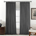 AUSSPVOCT Pinch Pleated 90 Inch Linen Curtains 100% Blackout for Bedroom