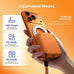 abxylute M4 Snap-On Mobile Gaming Controller for Android & iPhone, Switch 1&2, Portable Bluetooth Controller, Pocket-Sized Retro Arcade Phone Gamepad Kickstand, Dual Joystick Turbo Pro Gaming Magnetic (Orange)