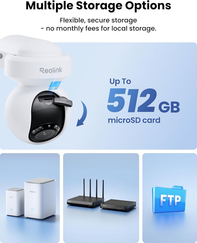 REOLINK E1 Outdoor Pro 4K PTZ Outdoor Security Camera WiFi Plug-in Power