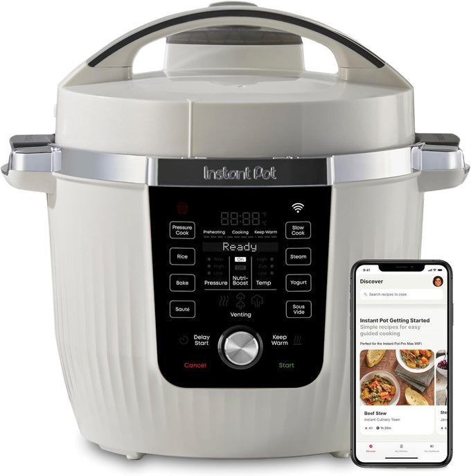 Instant Pot Pro Plus 6 Qt 10-in-1 Electric Pressure Cooker, Black