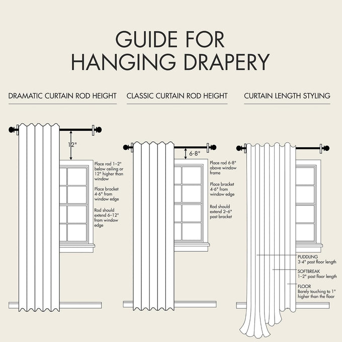 Madison Park Blackout Curtains, 2-Layer Noise Blocking, 2-PK 52x108 Linen