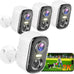 MISECU 2K Security Cameras Wireless Outdoor, Battery WiFi Camera, 4 Pack