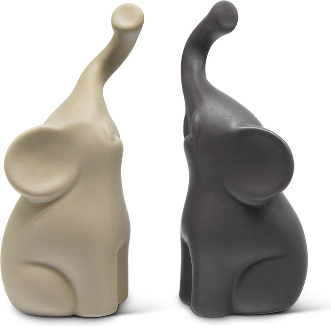 Vaudagio Loving Elephants Couple [6.3" high, Set of 2] Elephant Home Décor