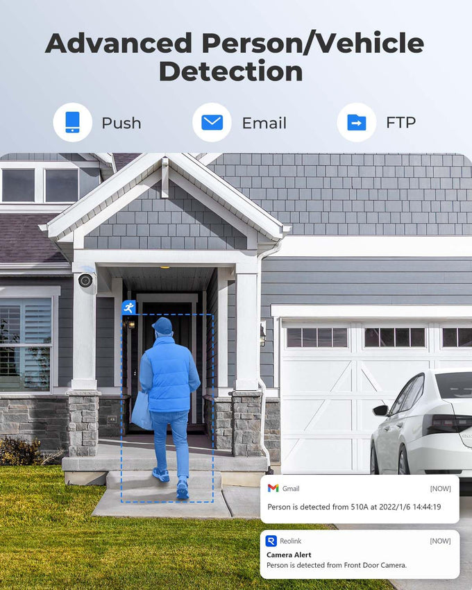 REOLINK PoE Security Camera RLC-510A(Pack of 2), 5MP Home Surveillance