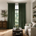 MIULEE Velvet Pinch Pleated Extra Wide Olive Green Blackout Curtains 60x84