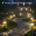 XMCOSY+ Solar Outdoor Lights Waterproof 6 Pack, 2-Tone Solar Garden Lights