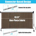 Amagenix Outdoor Roller Shades, 220GSM HDPE Exterior Cordless Patio Shades Roll Up Outdoor Blinds for Porch 8'(W) x 8'(H), Spliced of Two Sections, Mocha