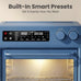 SMIRLY Digital Air Fryer Toaster Oven Combo, 25L Stainless Steel, Blue