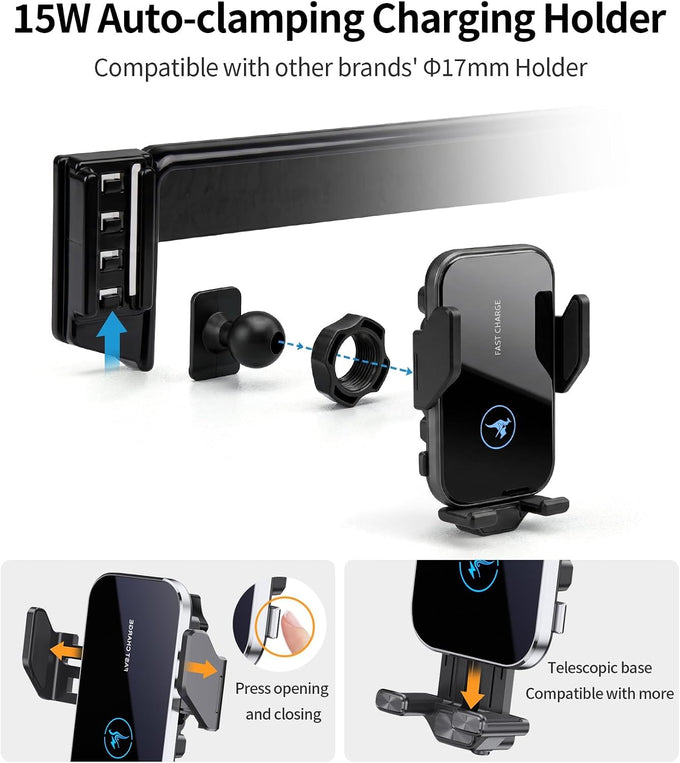 Wireless Charger Car Phone Holder for 2026 Honda Passport/Pilot 12.3 Screen