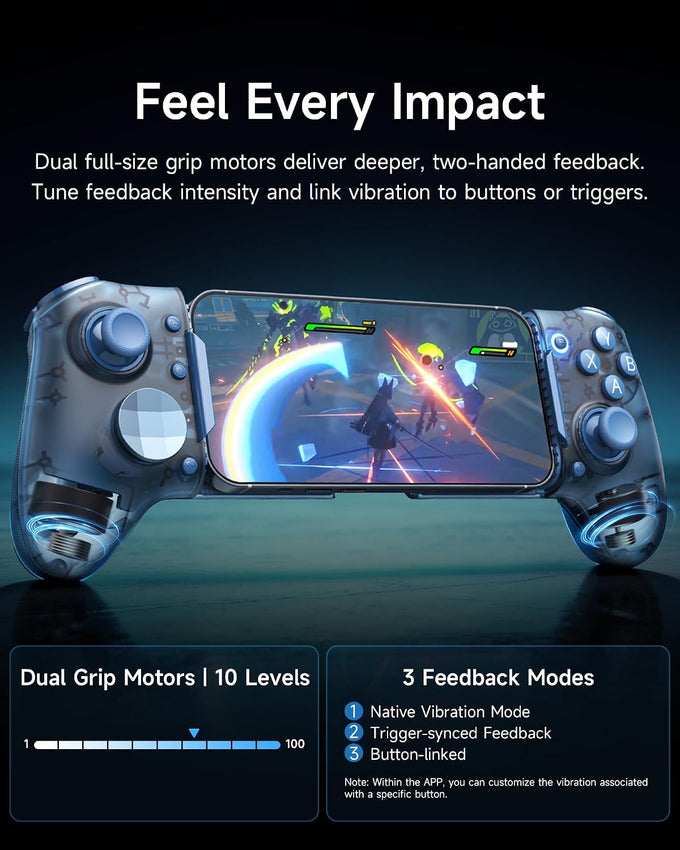 EasySMX M20 Bluetooth Mobile Controller, for Android, iPhone, PC, Switch1/2