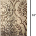 Superior Bristol Collection Area Rug, 8mm Pile Height with Jute Backing, Chic Geometric Damask Patchwork Design, Fashionable and Affordable Woven Rugs - 2'7" x 8' Runner, Beige & Brown