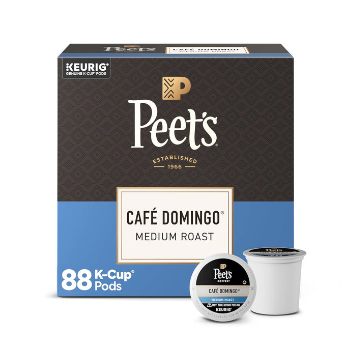 Peet's Coffee Coffee Pods, Medium Roast, Café Domingo, 88 K Cups