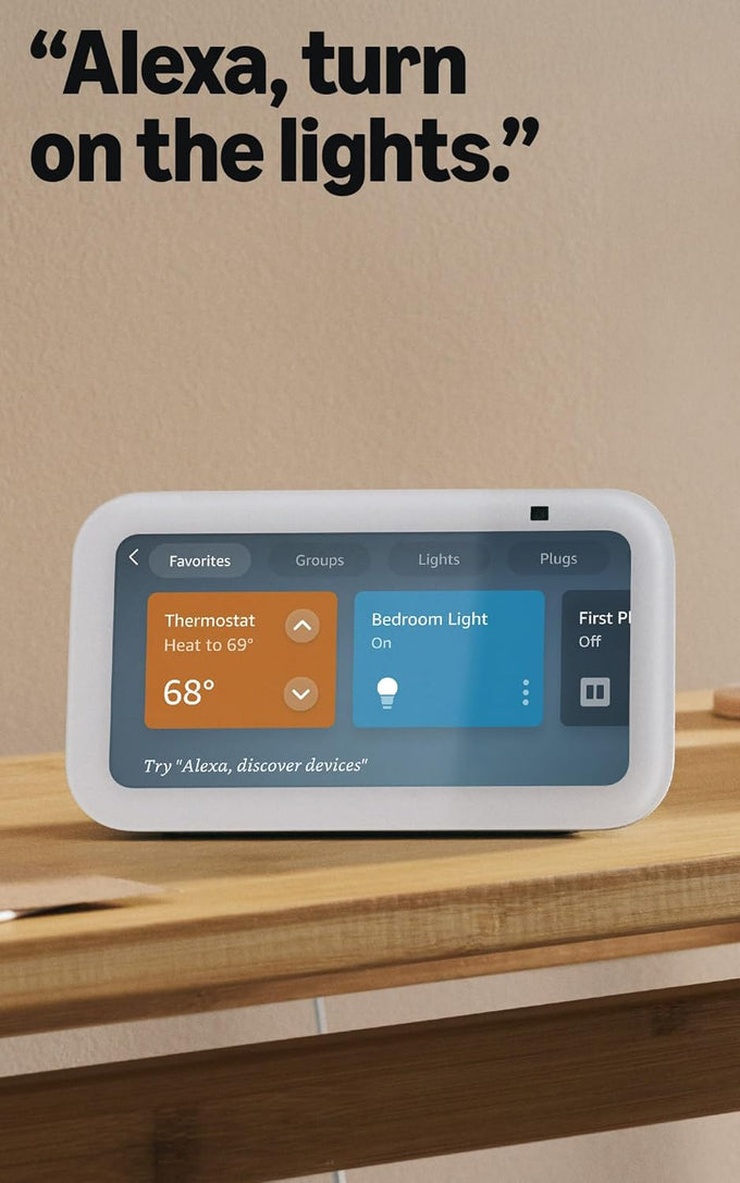 Like-New Amazon Echo Show 5 (newest model), Smart display, Designed for Alexa+, 2x the bass and clearer sound, Cloud Blue