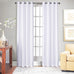 Tiny Break White Cotton Curtains - Solid & Thick Window Curtains 72 Inch Long, Made of 100% Cotton, Grommet Top, Moderate Room Darkening Bedroom & Living Room Drapes - 55 x 72 Inch - Set of 2