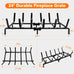 FEED GARDEN Fireplace Grate 24 inch Heavy Duty Fireplace Log Holder, 1/2" Solid Steel Bar Fire Pit Grate for Indoor Outdoor, Wood Stove Fireplace Accessories Wrought Iron Firewood Burning Rack