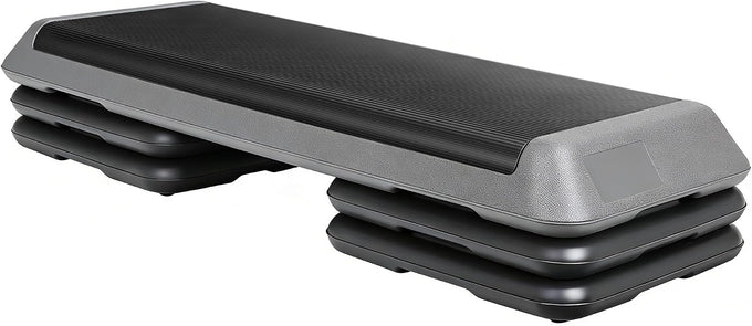 ZENY 43'' Exercise Aerobic Step Platform, Adjustable Fitness Stepper with 4 Stackable Risers, Aerobics Stepper Workout Stepper for Home Gym Cardio Strength & Training