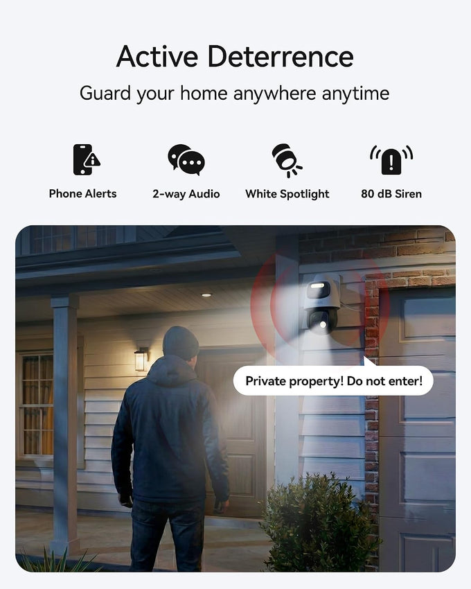 MEARI 2.5K Dual Lens Plug-in WiFi Cameras for Home Security Indoor/Outdoor