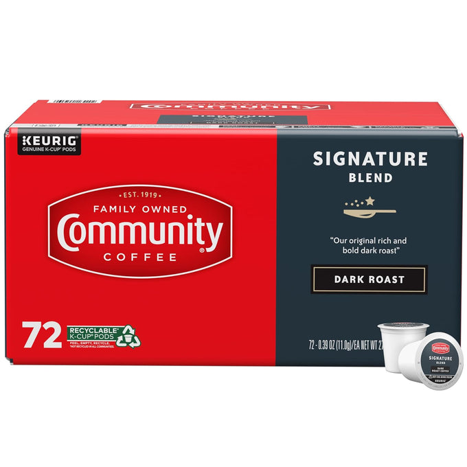 Community Coffee Café Special 72 Count Coffee Pods, Medium-Dark Roast, Compatible with Keurig 2.0 K-Cup Brewers, 72 Count (Pack of 1)