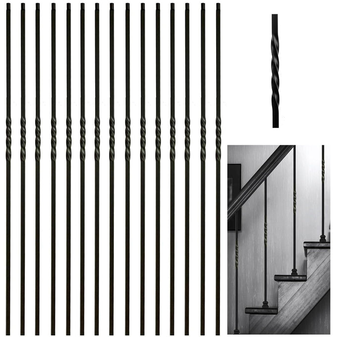 10 Pcs Wrought Iron Balusters, Single Knuckle Balusters
