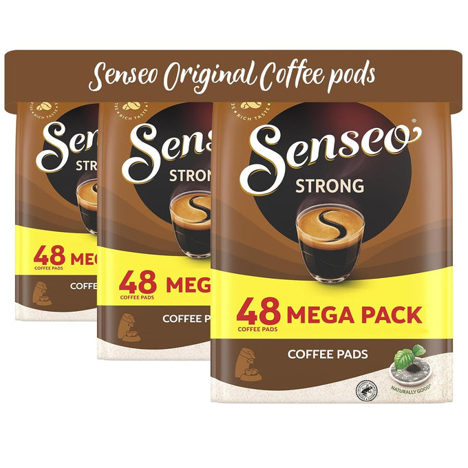 Senseo Strong Dark Roast Coffee Pods Bold & Intense Flavor with 144 Count