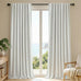 Joydeco White Blackout Curtains 120 Inches Long - 100% Blackout Living Room Curtain 2 Panels, Rod Pocket & Back Tabs Thermal Insulated Window Drapes for Bedroom (Pure White,52" Wx120 L)
