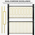 Glossy Gold Wrought Iron Stair Plain Balusters for Interior, 1/2" X 44" Square Metal Spindles for Stairs, Upgrade and Decorate Stairs (10)