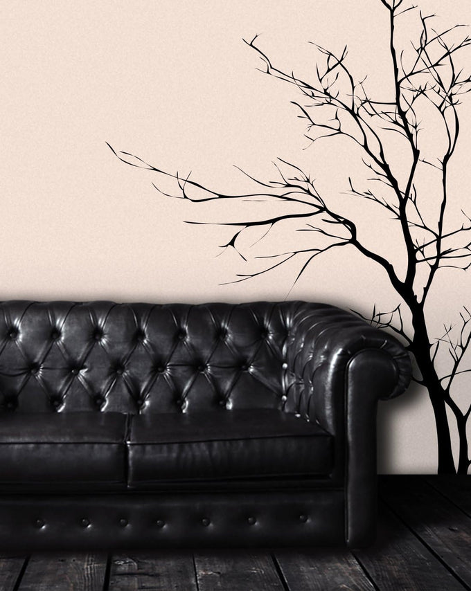 Stickerbrand© Nature Vinyl Wall Art Bare Tree Branch Wall Decal Sticker - Black, 72" x 42", Right to Left. Easy to Apply & Removable.