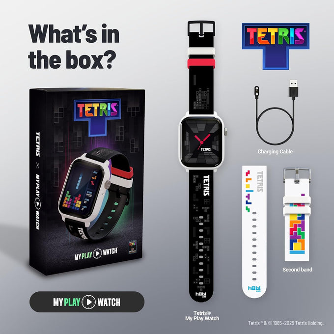 Tetris Retro Gaming Arcade Smart Watch, No Wi-Fi or Bluetooth