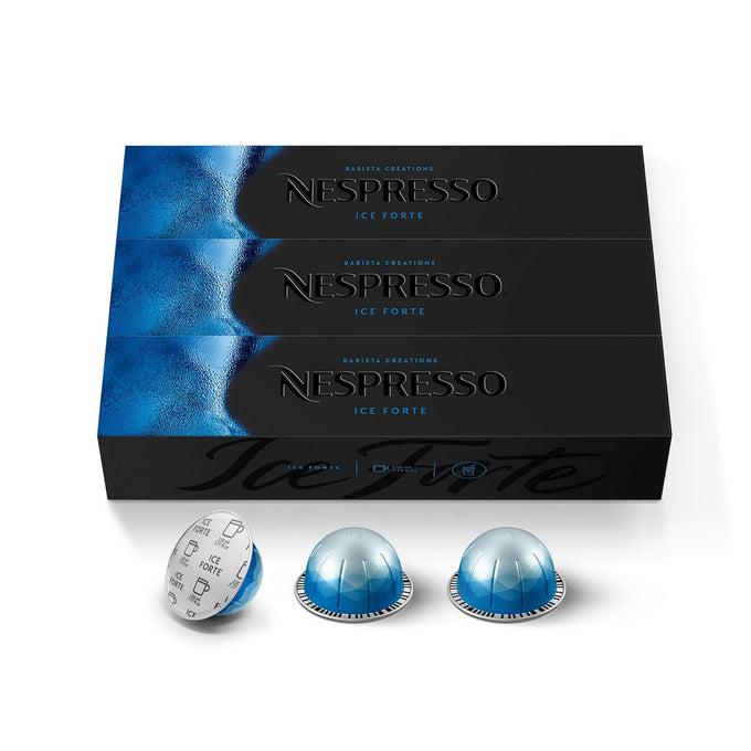 Nespresso Vertuo, Ice Forte, Dark Roast, 30-Count Espresso Pods